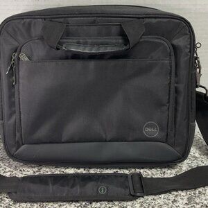 Dell Briefcase 14" Laptop Notebook Travel Shoulder Bag Case Black 15x12x3" EUC